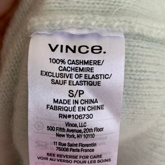 NWT Vince Plush Cashmere Funnel Neck Sweater in Aloe - Picture 10 of 10